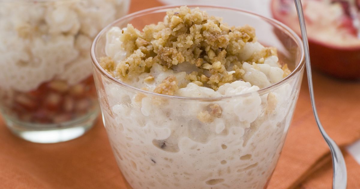 Ricetta Coppe di riso al latte di cocco con melagrana ...