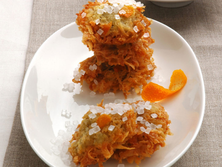 Frittelle di patate dolci e cocco