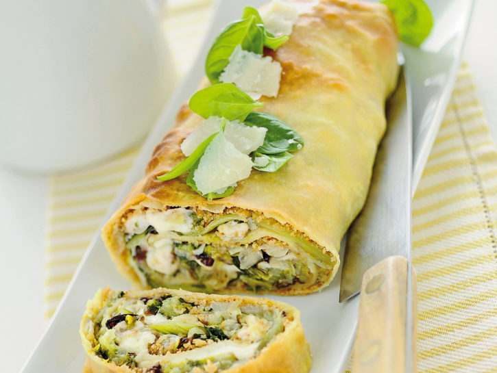 Strudel di insalate cotte