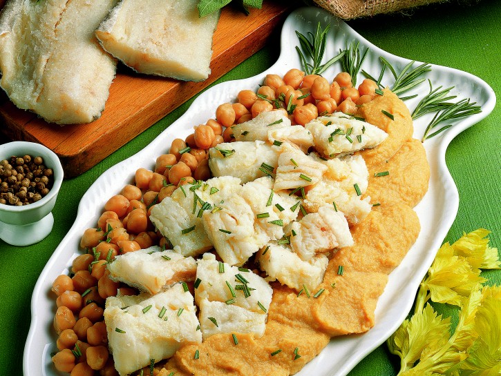 Baccalà in crema di ceci