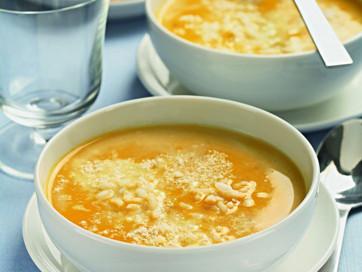 Zuppa di zucca con latte