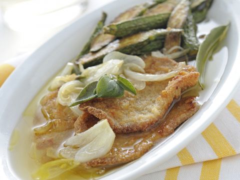 Cotolette e zucchine in carpione alla piemontese