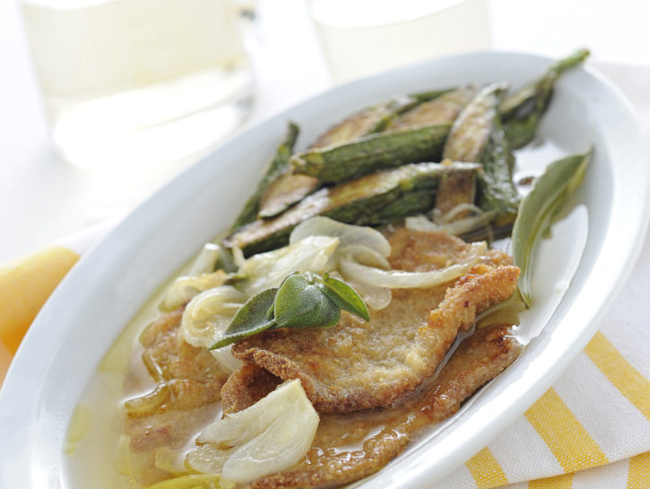 Cotolette e zucchine in carpione alla piemontese