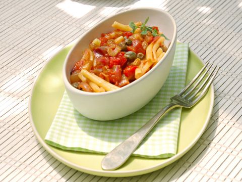 Pasta fredda con la caponata