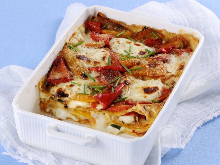 Teglia di pane carasau e peperoni