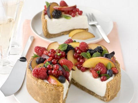 Cheesecake con frutta fresca