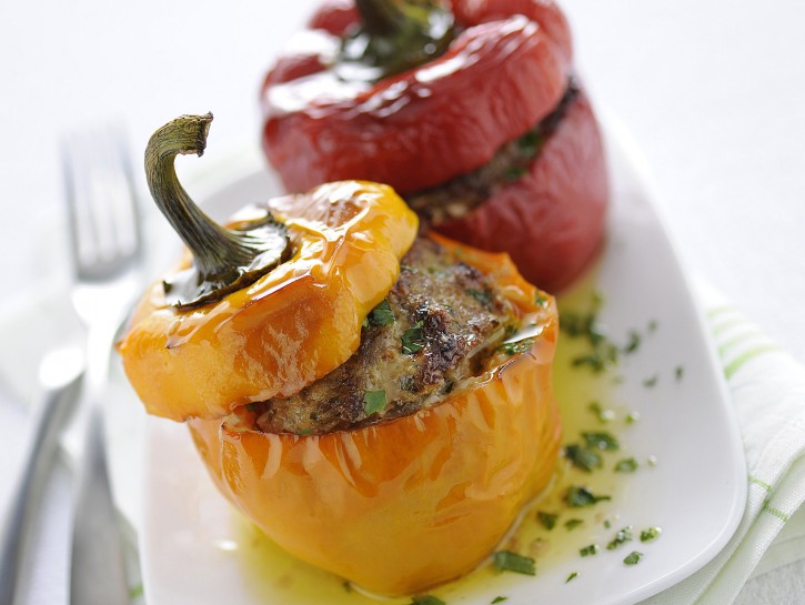 Peperoni ripieni di carne