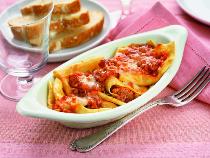 Fregnacce all'abruzzese - Sfoglie di pasta ripiene di carne e salsiccia