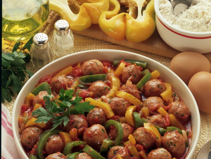 Polpettine con peperoni
