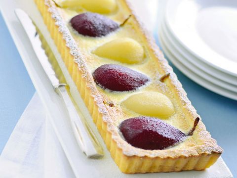 Crostata con pere bicolori