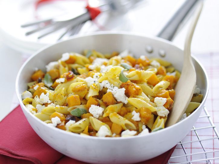 Mezze penne con zucca e ricotta