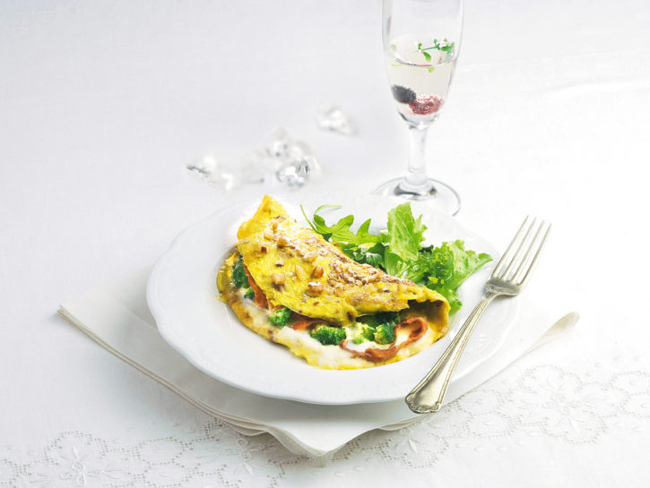 Omelette con speck e crescenza