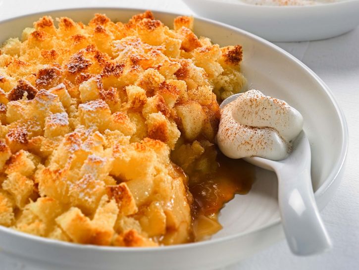 Crumble di mele e pandoro