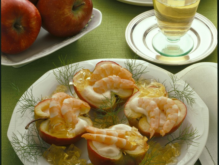 Gamberi con le mele