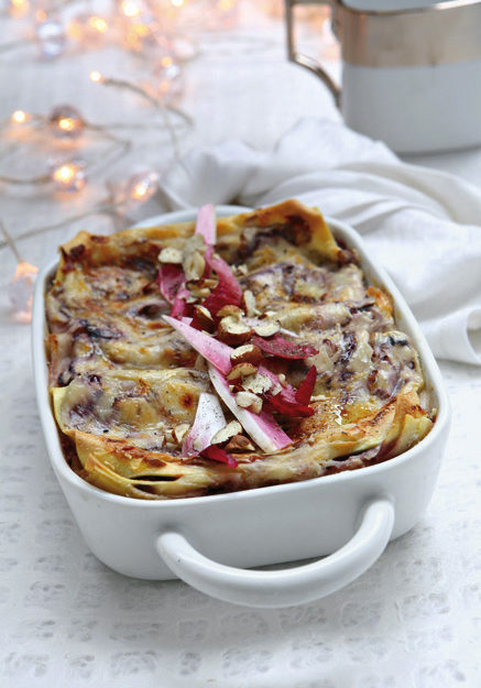 lasagne-con-radicchio-stracchino-e-noci preparazione