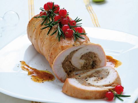 Rollata di tacchino farcita con castagne