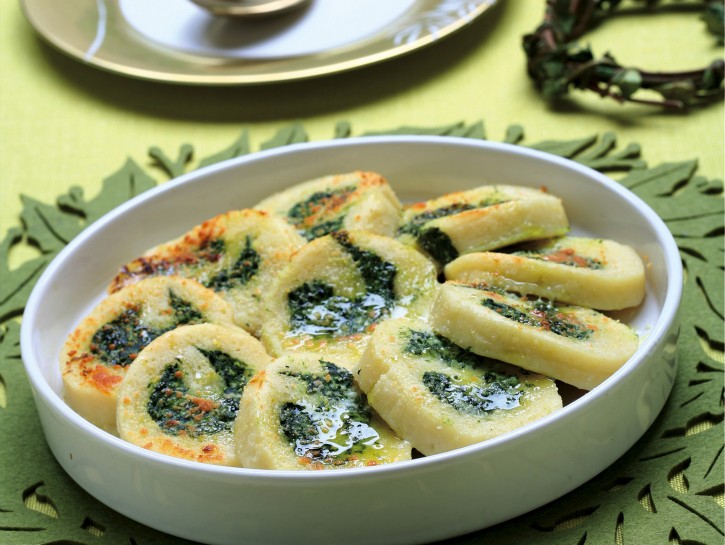 Rotolo di ricotta e spinaci al gratin