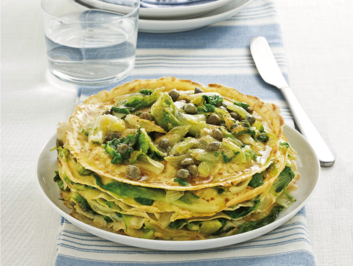 Tortino di crepes alla scarola
