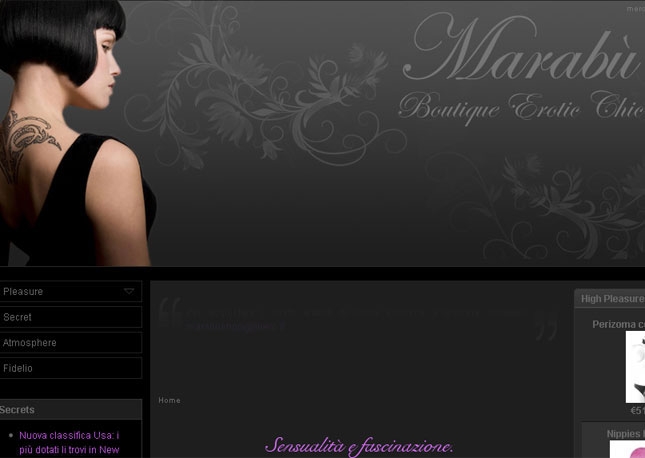 Sex shop per donne, anzi: erotic boutique. Marabu, on line