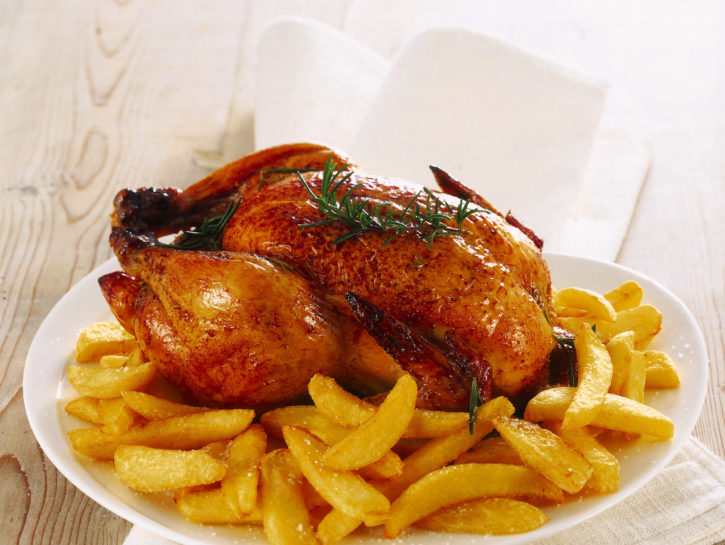 Pollo arrosto con salvia e rosmarino