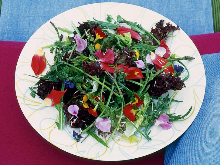 Insalata d'erbe e fiori