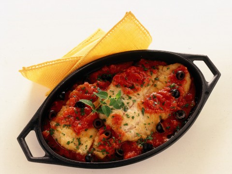 Cernia dorata al pomodoro