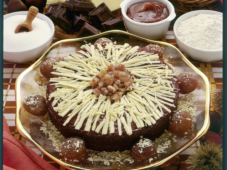Torta con marrons glacés