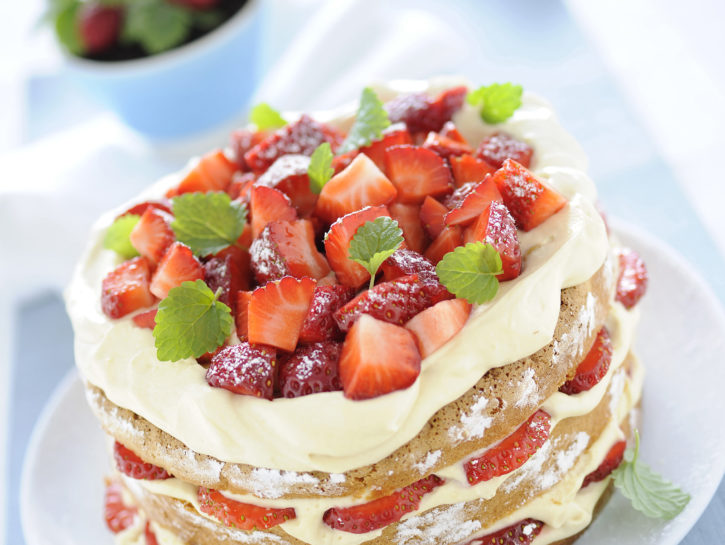 Torta di fragole con crema al Marsala