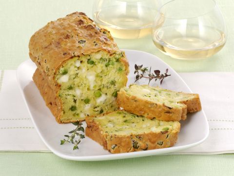 Plumcake di piselli e zucchine