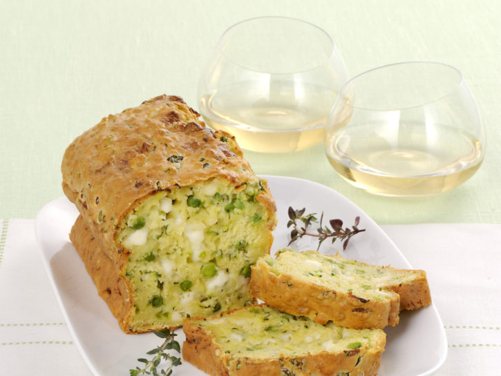 Plumcake di piselli e zucchine