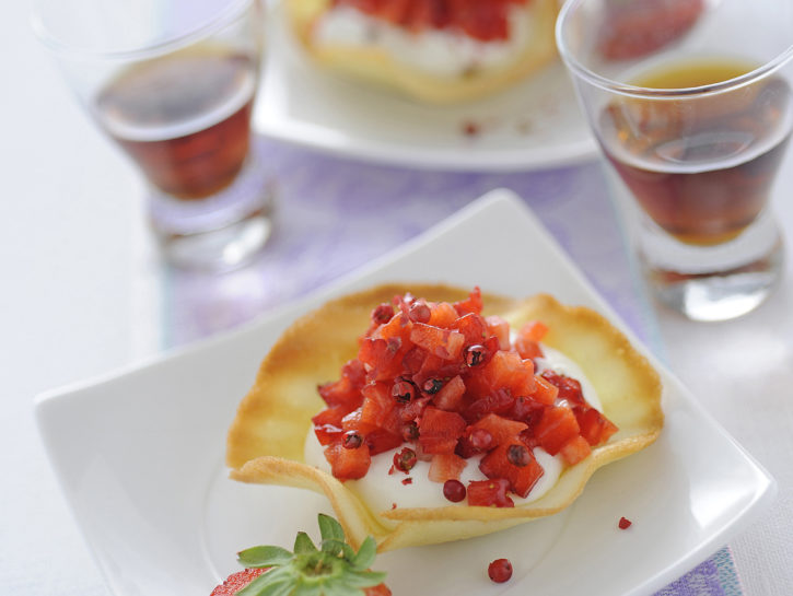 Coupelle con fragole e mascarpone