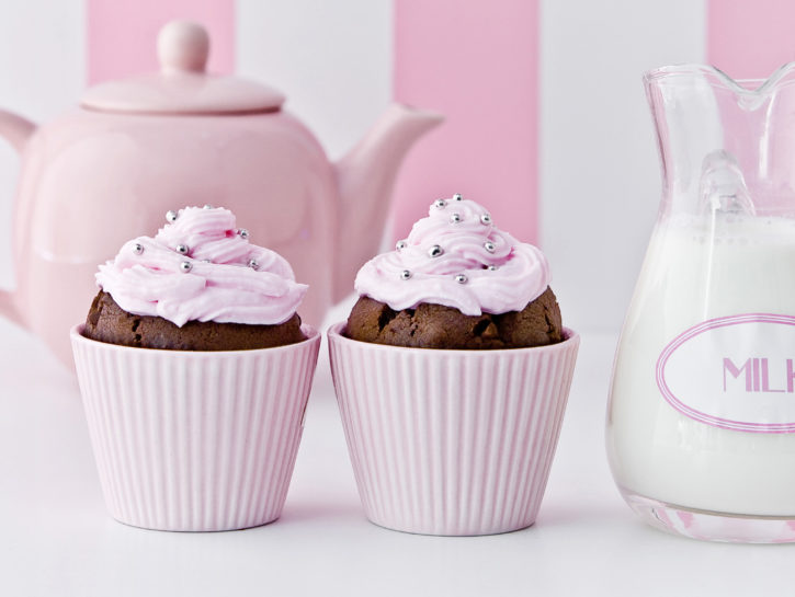 Muffin al cioccolato e crema al burro