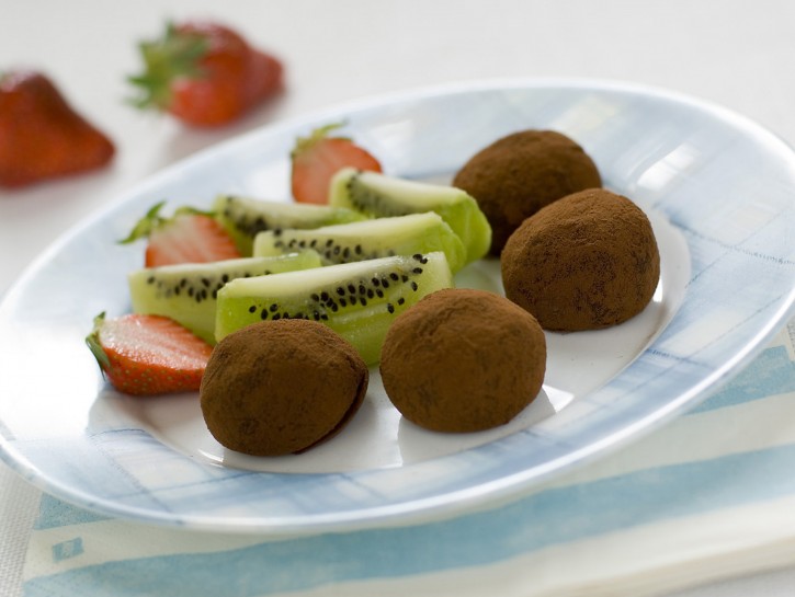 Tartufi di ricotta al cacao amaro