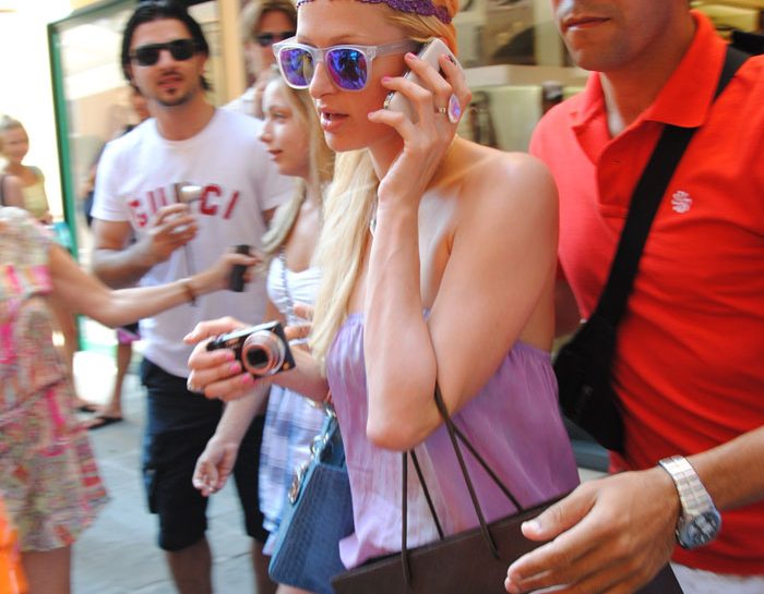 Paris Hilton, shopping a Portofino