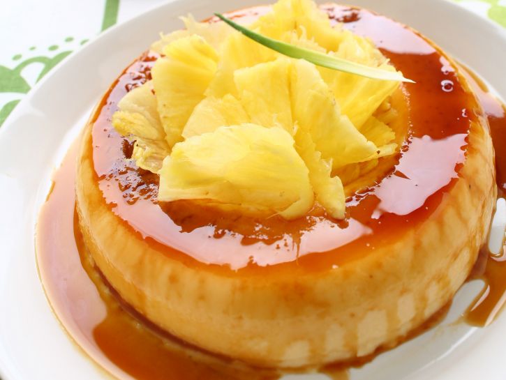Budino caramellato all'ananas