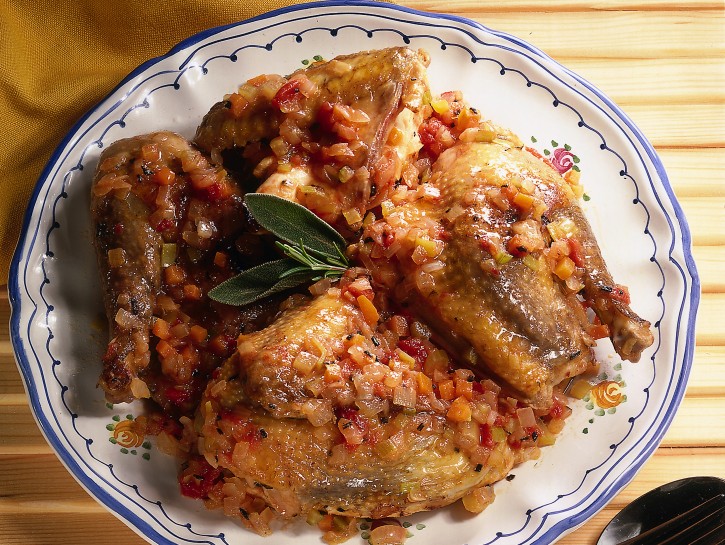 Faraona alle cipolle