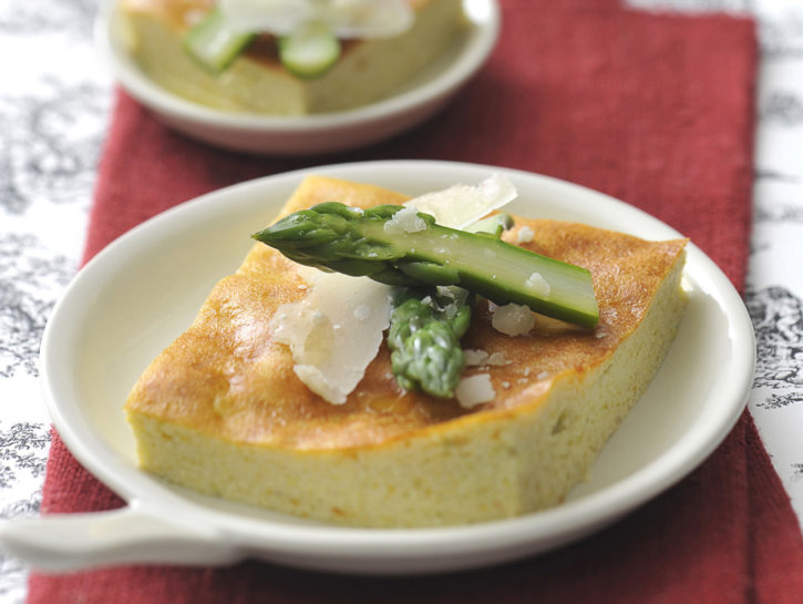Flan di ricotta agli asparagi