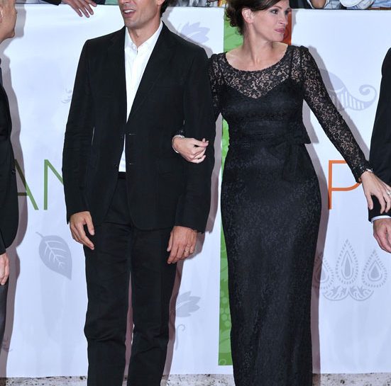 Luca Argentero e Julia Roberts sul red carpet a Roma