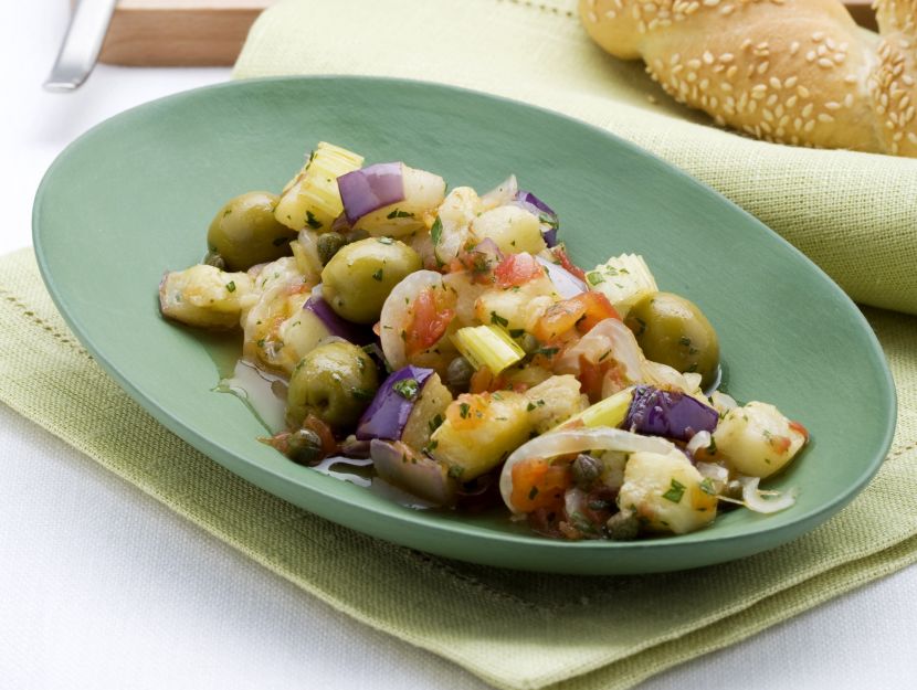 caponata-alla-siciliana-in-olio-extravergine preparazione