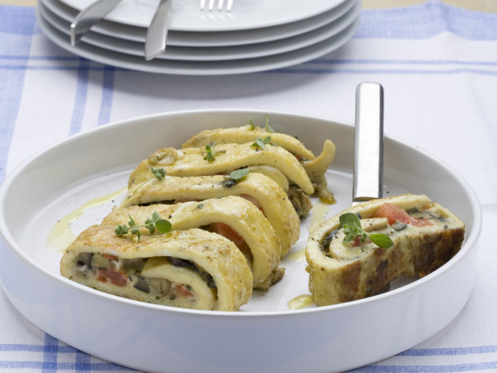 Rotolo di frittata alle verdure