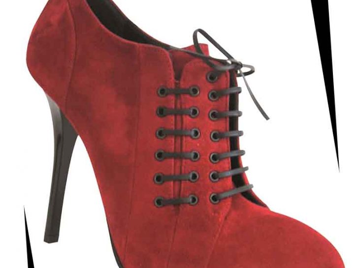 Francesine stringate rosse di Latitude Femme