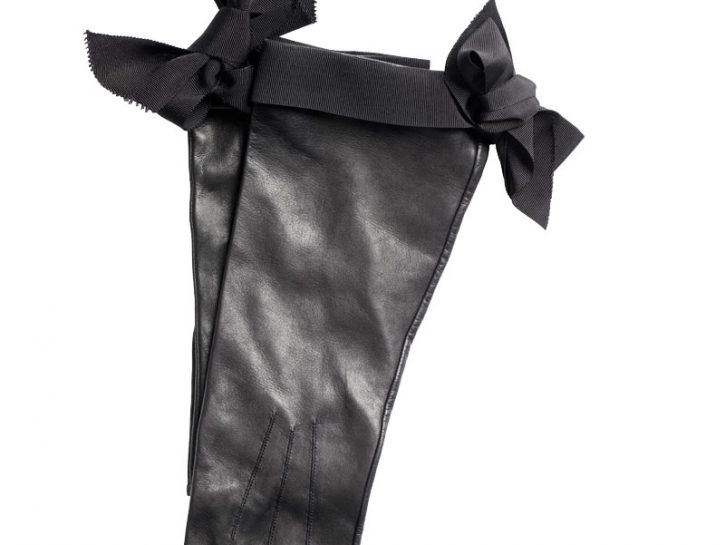 Guanti in pelle nera con fiocco di Lanvin H&M