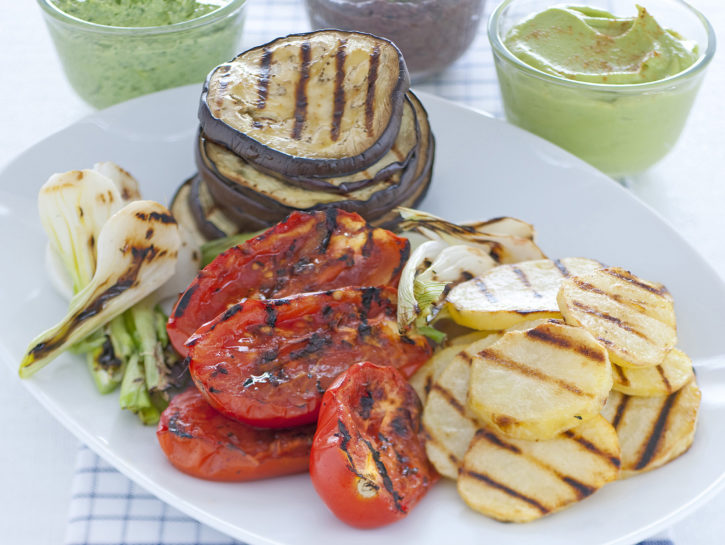 Verdure grigliate con salse