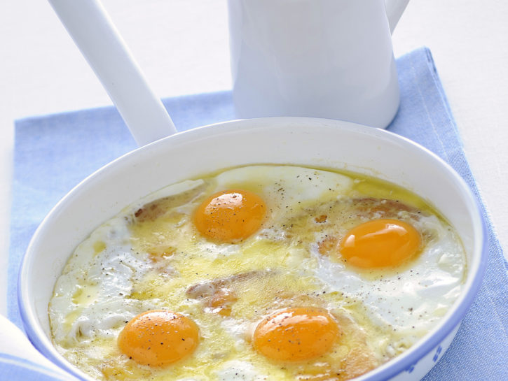 Uova fritte al caciocavallo