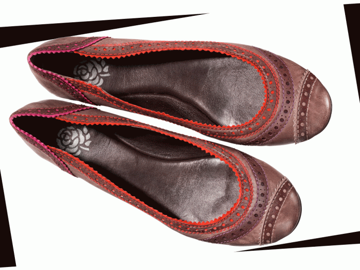 Ballerine in pelle di maliparmi