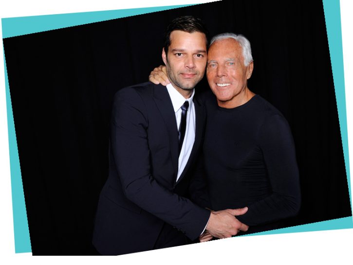 Ricky Martin in tour veste Giorgio Armani