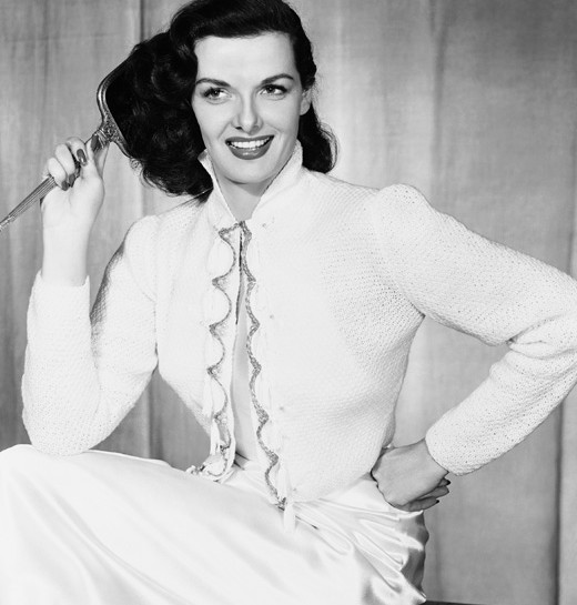 Jane Russell in uno spot per liseuse, 1952
