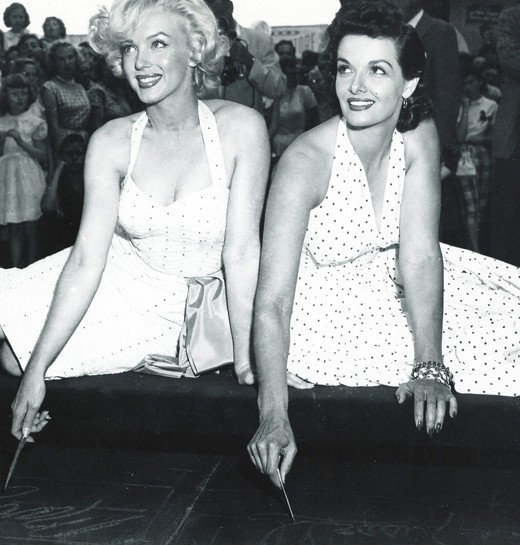 Marilyn Monroe e Jane Russell, sex symbol e amiche