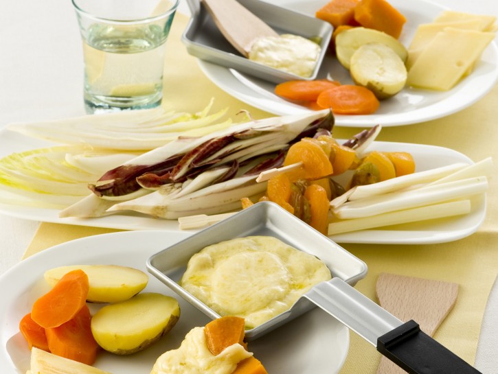 Raclette con verdure