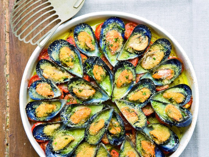 Patate e cozze al forno